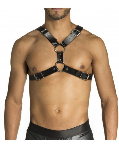 HARNESS EM COURO SINTETICO FORMATO X