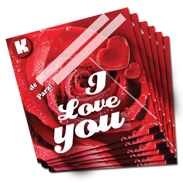 10 CARTÕES DE PRESENTE - I LOVE YOU