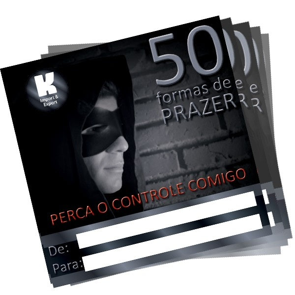 10 CARTÕES DE PRESENTE - 50 FORMAS DE PRAZER 2