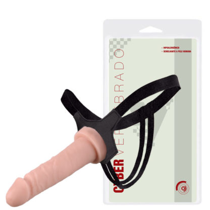 CINTA COM PÊNIS EM CYBER 18X4CM - COR BEGE