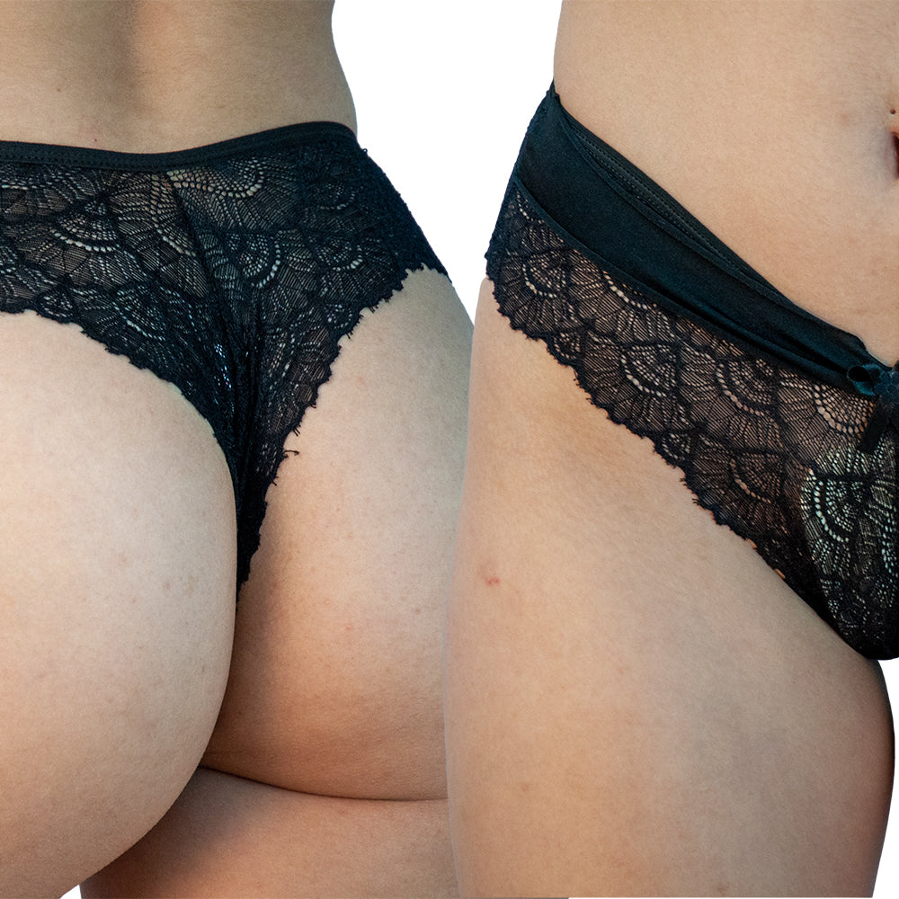 TANGA DE RENDA PRETO - TAM P