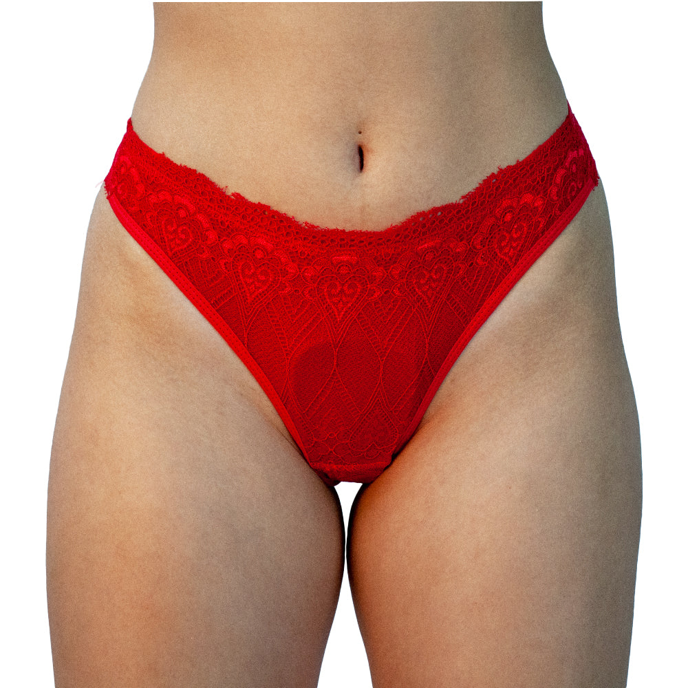 TANGA DE RENDA VERMELHO - TAM GG
